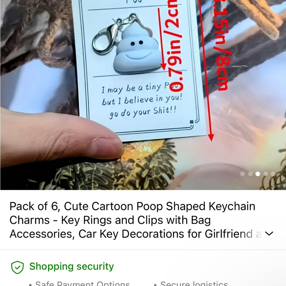 Emotional Support Poo Keychain Set - Multicolor - Picture 3 of 5